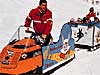 st. anton pic A A ski instructor transports students to the learner's hill.(Photo by Osterrich Werbung)