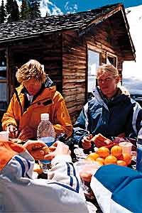 Him RLX Polo Sport Back Country jacket, $375 Her  Rossignol Athena jacket, $190