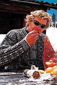 Devold 1853 sweater, $179 Bollé Boomslang sunglasses, $100