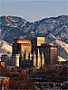 Little Cottonwood F Salt Lake City stands in the shadow of Utah's beautiful mountains.