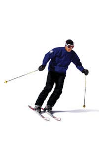 Practice relaxed tension: Good skiers enter and exit turns with their bodies loose yet disciplined over the ski's sweet spot.