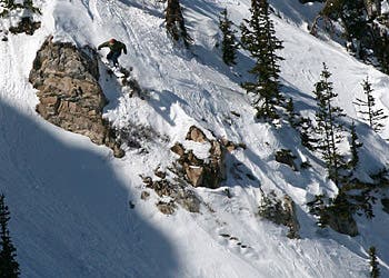 Solitude, UT Chris Brydon goes big on Fantasy Ride at Solitude. Solitude enjoyed nine inches of new snow this week.Photo by Tim Roberts/SkiUtah.com