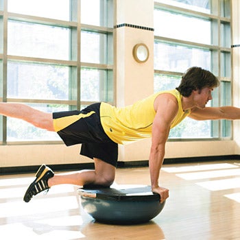 THE HORSE (part three) Lower back, core, and balance exercise: The Horse on a bosu ball
