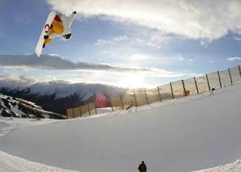 A little help from my friends Victoria gets a boost at Oukamiden Ski Area in Morocco to get her first runs on the continent.