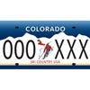 Colorado SKI COUNTRY USA License Plate