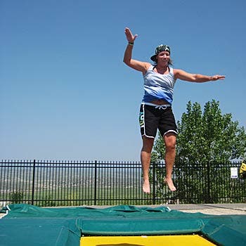Everybody Jump Jump One camper tries to keep her body straight while jumping. The Roxy Pop Drop was a camp for girls of all ages. The youngest being 6 and the oldest…