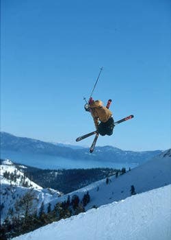 View from the Top Girls scramble to the top of the big jumps which can lift skiers 60 feet or so off the ground. Skiing Magazineintern Mallory Ayres took her…