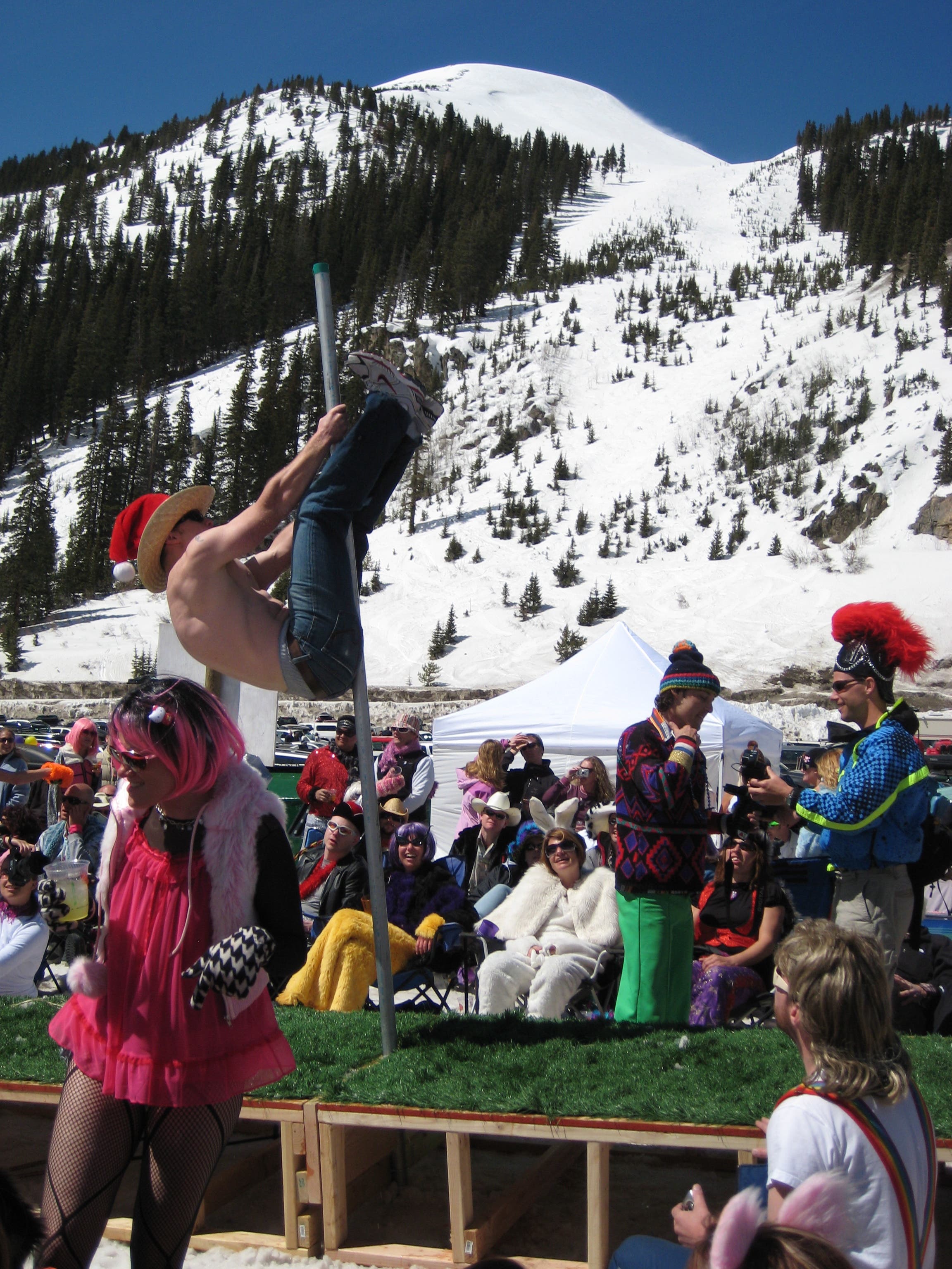 #2: Arapahoe Basin, CO It's no secret that A-Basin has the most going on in the spring. Every weekend you'll find people getting parking spots for The Beach at 4:00am so…