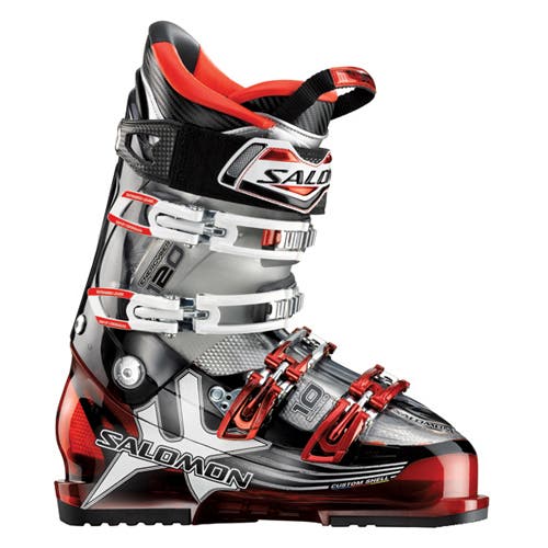 salomon gun ski boots 2007 Men's Sense 80 GW 2027 25.5 The Salomon Mission RS 7 is a great boot for the intermediate skier that has a narrow to medium forefootand has a problem getting ski boots to fit their leg comfortably The My Custom Fit Sport Biovent Liner wicks moisture away keeping your foot dryer and warmer without packing out and feeling sloppy The Leather Liner makes the RS 7 easy to enter and exit The 102mm last and 80 flex are a good mix of comfort and performance Four Aluminum micro adjustable buckles help you get the fit dialed in just right for all day comfort The Tool Free Catch Adjustment on the upper cuff gives you a wide range of adjustments so the RS 7 will fit all leg shapes and sizes The Salomon Mission RS 7 is great for the intermediate that has problems finding boots that will fit their legs properlySalomon Mission RS 7 Ski Boots Mens Specs My Custom Fit Biovent Liner Leather Liner Tool Free Catch Adjustment on the Upper Cuff Bi Material PU Lower ShellUpper Cuff A Great Boot for Someone With a Narrow to Medium Forefoot With a Wider Shaft of the Leg Salomon Performa Ski boots 6.0