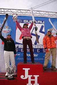  Glen Poulsen and Steve Romeo in the front couloir. 