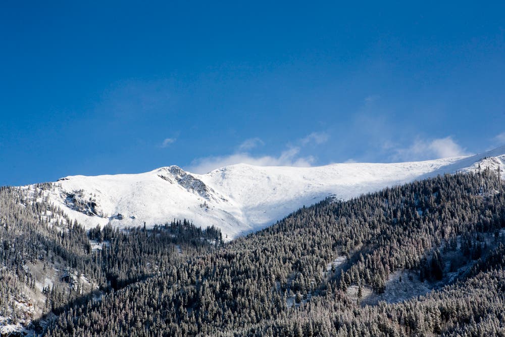 Although it was bluebird when we got there, the storm continued, intermittently, throughout the day.