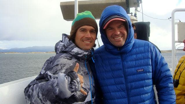 Sam Bass and snowboarder Jeremy Jones None