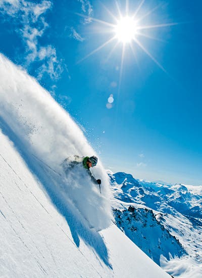 European Carves DiPietro points his Bogner-free shoulders downhill at St. Moritz.Powder Tips From The Pros 1. “Don’t be afraid of speed. Go too slow and you end up…