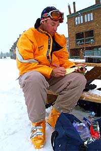 Here's Errol in the jacket he'll wear in Vancouver. It's called the Johnson JST and retails for $299. You can buy one through backcountry.com.