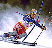 Your son is two years old, the same age you were when you first got on skis. Is he learning yet? My husband takes him to my races, and there’s a…