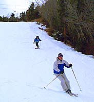 Saddle Peak 1 A significant portion of Saddle Peak (right side of photo) did not slide. This area was quickly receiving wind blown snow and posed a potential…