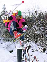 The crown line with the gouge from the cornice that triggered it still visible.  Photo by Carl Reed
