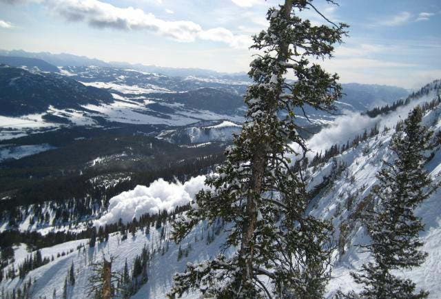 This was the powder cloud and the air blast as the avalanche roared down Saddle Peak.  This avalanche ran about 2000ft vertical giving it plenty of…