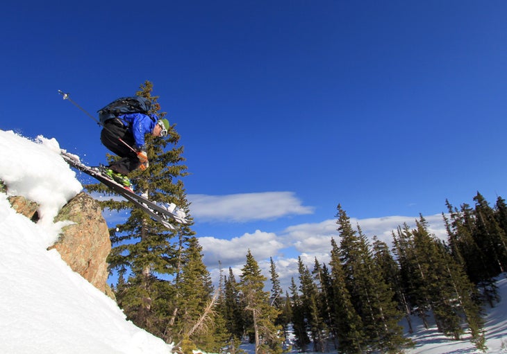 Blue Sky Blue This is as big as Skiing's art director Mark Lesh goes. A rare moment indeed.
