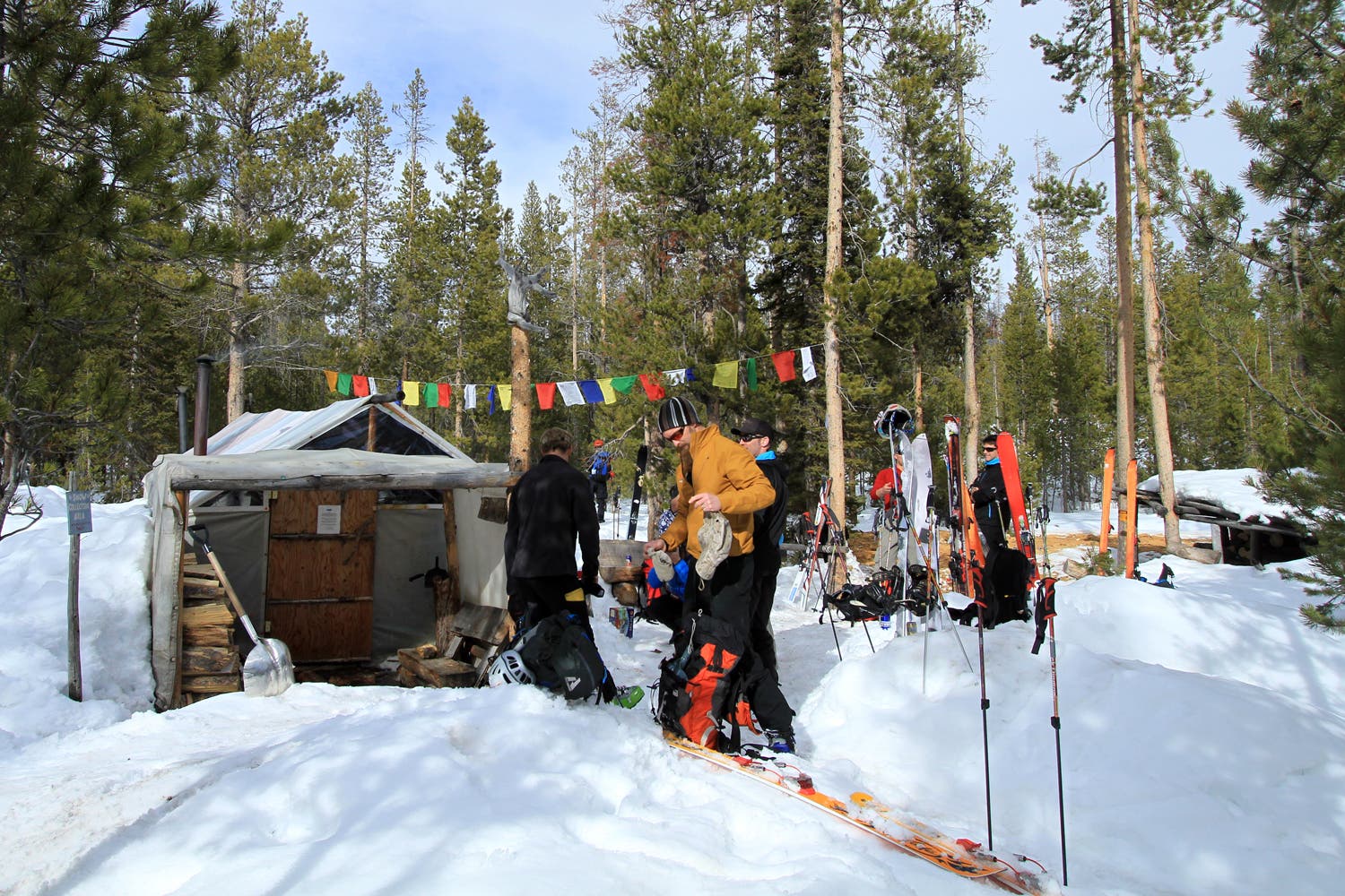 After a 3.5-mile skin we reached the Bench Hut, our home for the next two nights.