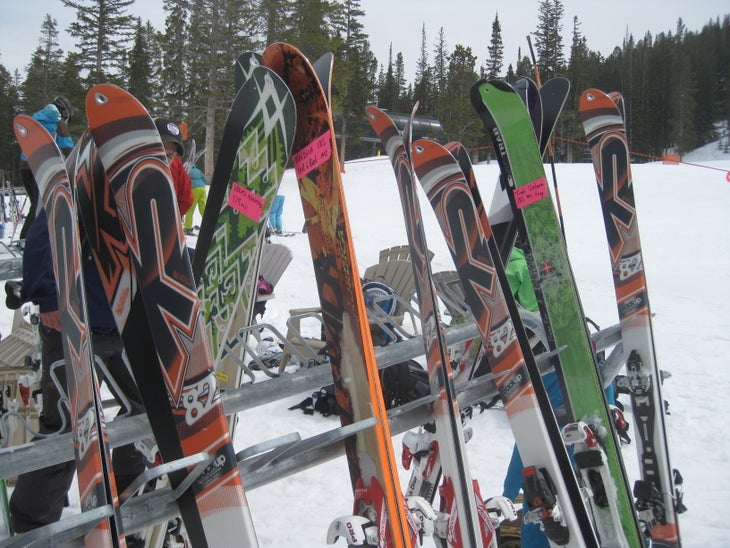 Skis on the rack None