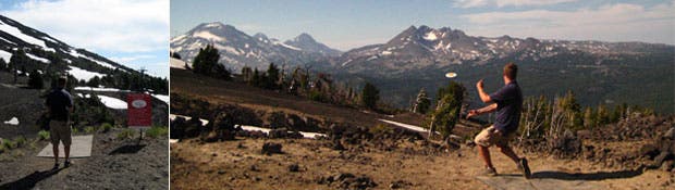 Mt Bachelor, Oregon At Mt Bachelor, take the Pine Marten lift to hole one on a course that winds its way around the ski area. Eighteen holes later you’ll be back at the…