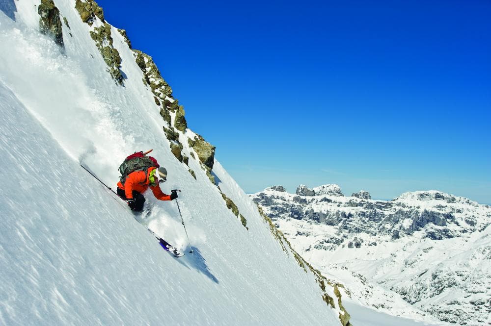 Skiing the less famous Haute Route in Switzerland.