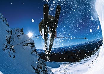 ""We're number 1! We're number 1!" Cheerleader Dave Barry sis-boom-bahs over Blackcomb."