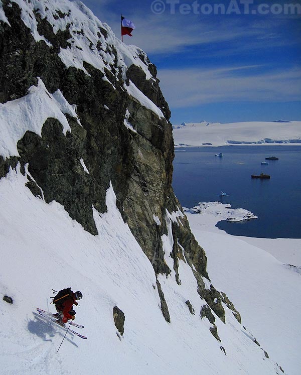 My Last Run Here's one more Steve shot of me during our sunny last run in the South Shetland Islands.