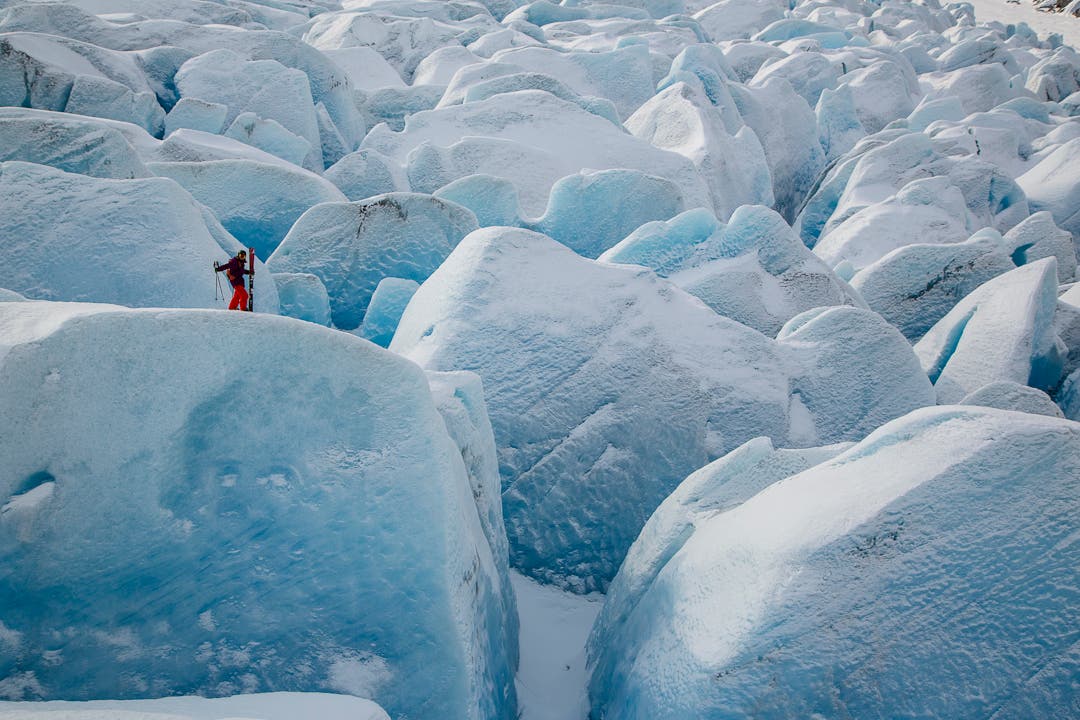 Sage said he got to play on some massive ice features on his down days. Most of us just get to sit behind a desk.