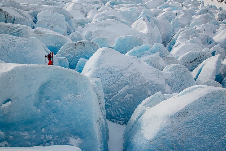 Down Day in AK Sage said he got to play on some massive ice features on his down days. Most of us just get to sit behind a desk.