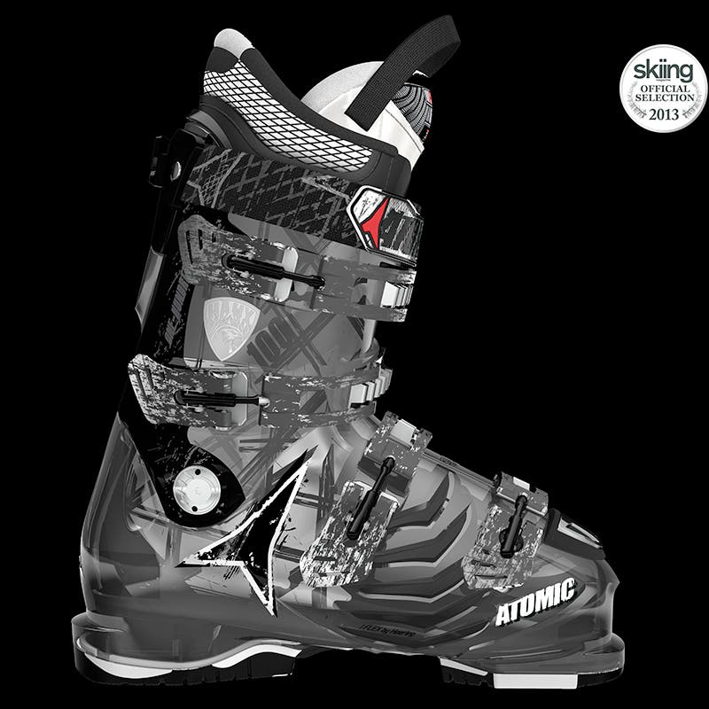 Atomic Hawx 100 MSRP: $579.00 Last Width: 100 mm Flex: 100The Hawx 100 W returns unchanged and claimed tester accolades for convenience (easy on and off),…