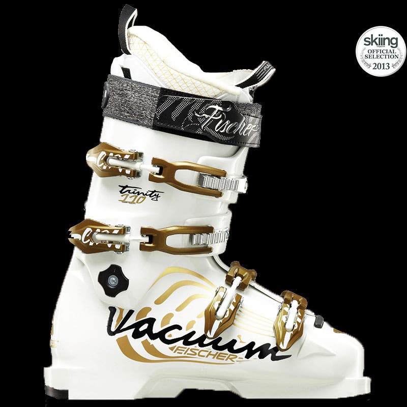 Fischer Vacuum Trinity 110 MSRP: $700.00 Last Width: 93-103 mm Flex: 110This year’s test of the new Vacuum Trinity 110 was the perfect proving ground for Fischer’s claims…