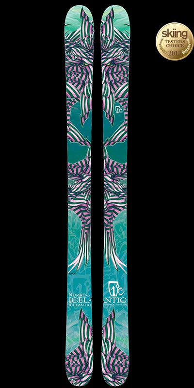 Icelantic Nomad RKR MSRP: $699.00 Tip/Waist/Tail: 140-105-130 Length: 161, 171, 181If the elegant graphic is a hint, the new Nomad RKR is for the all-mountain artist.…