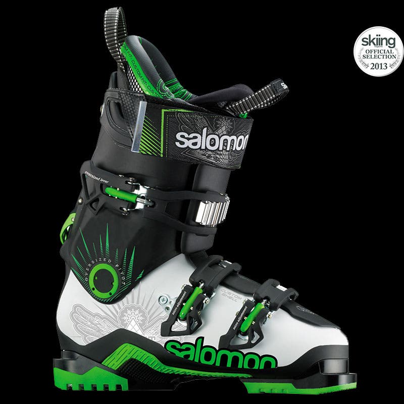 Salomon Quest Max 120 MSRP: $750.00 Last Width: 98/104 mm Flex: 120The 120 combines Quest’s signature single-buckle upper and beefy touring mechanism with 360 -Custom…