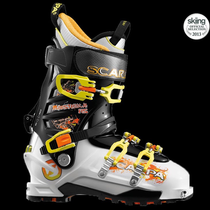 Scarpa Maestrale MSRP: $699.00 Last Width: 101 mm Flex: 120Testers adored this welterweight. Ultrathin underfoot, it succeeds with quickness and precision, not…