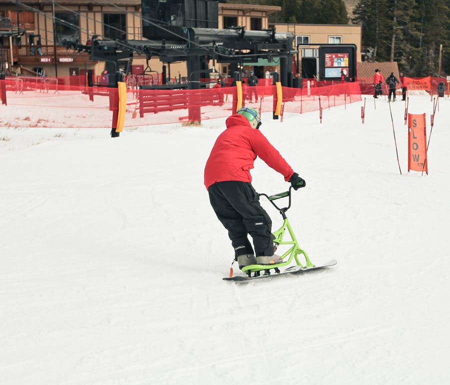 We went to Eldora Mountain Resort's opener. If this guy is any indicator, we're seeing a strong comeback for the snow bike this season.For more info…