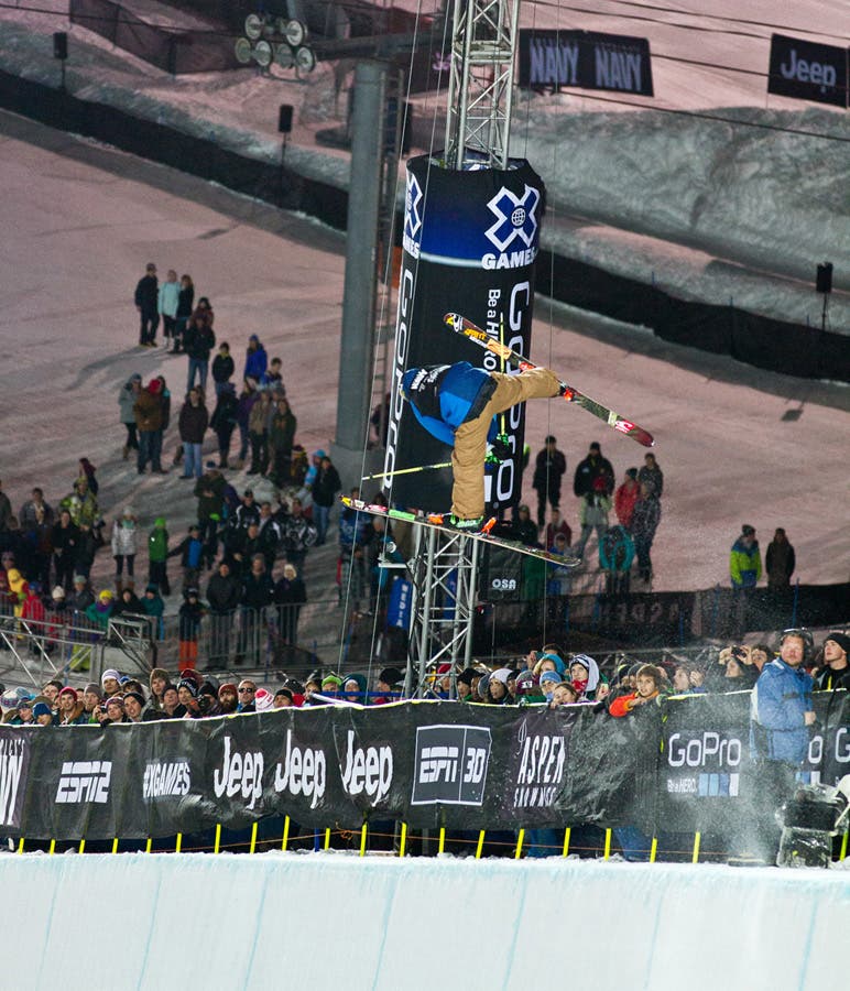 Spread Eagle for the win! This was during practice, but we're sure he could work it into his run if he wanted to.