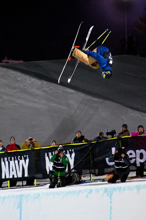 David Wise On his way to the win.