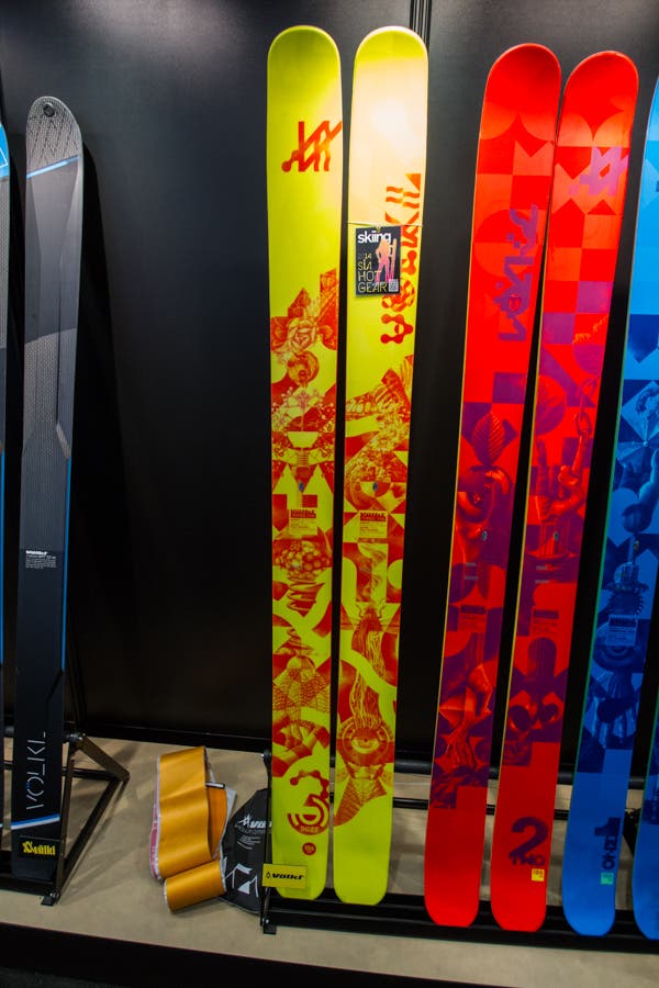 Volkl goes bigger with a 136-mm waist width. Optimistic? Maybe.