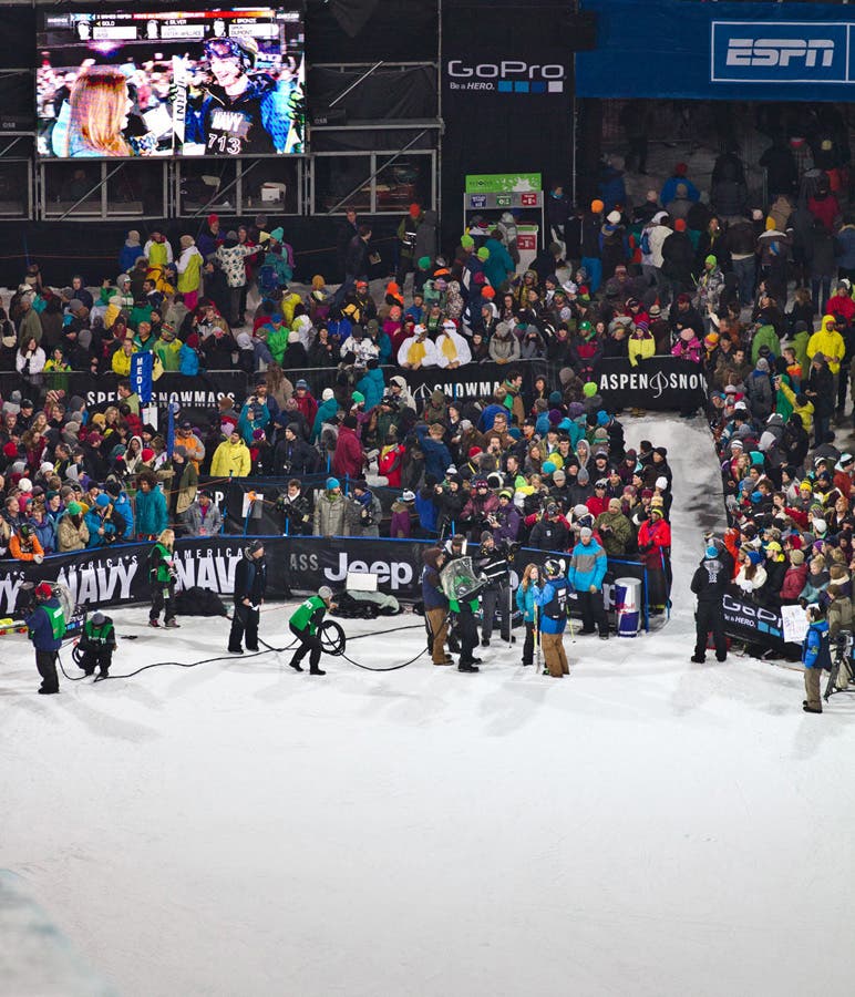 Chatting after his final winning run.
