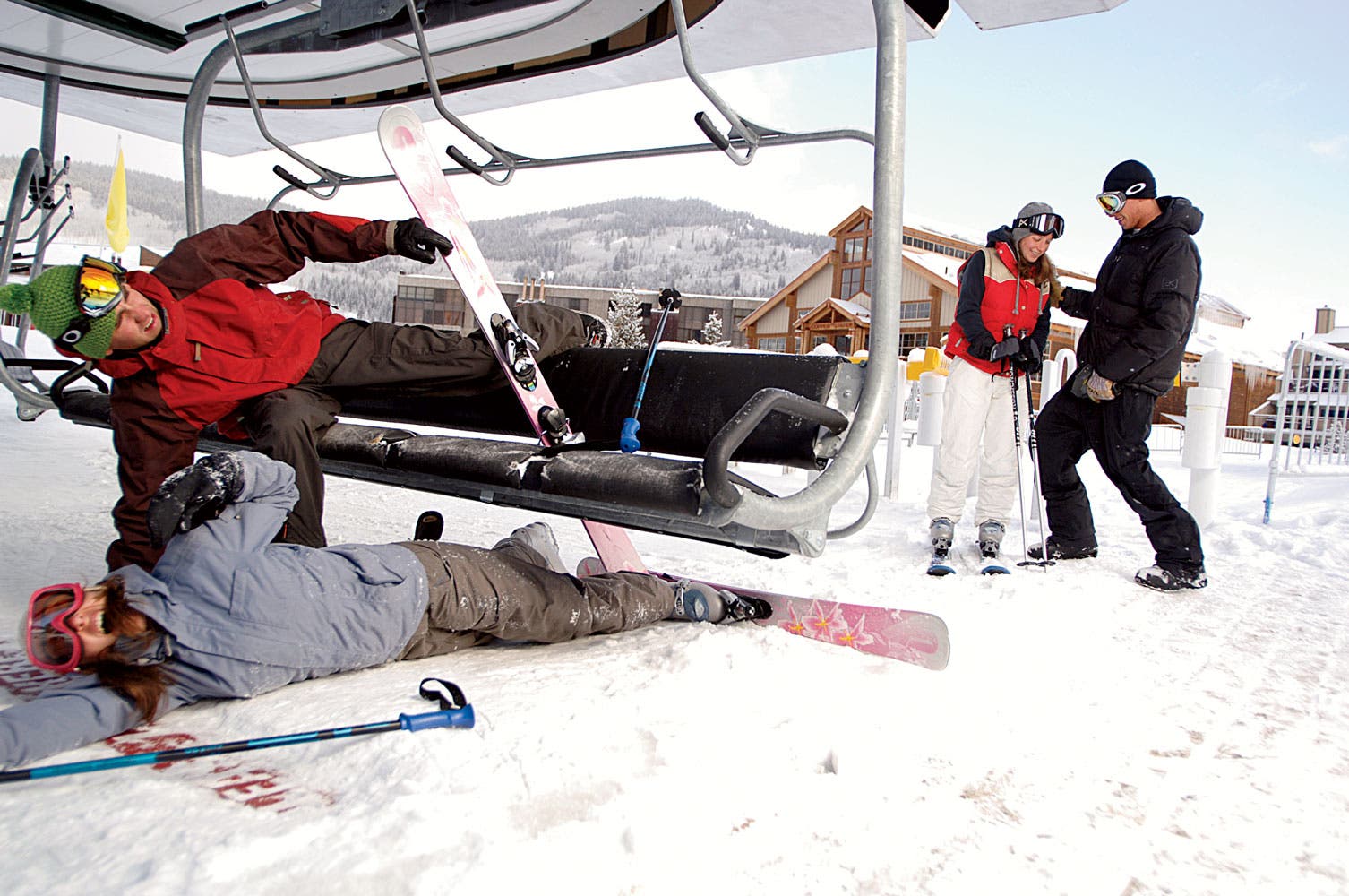 Always help the ladies on the lift.  Men, however, are on their own.—Tim Blackner, poma-lift operator,  Powder Mountain, Utah