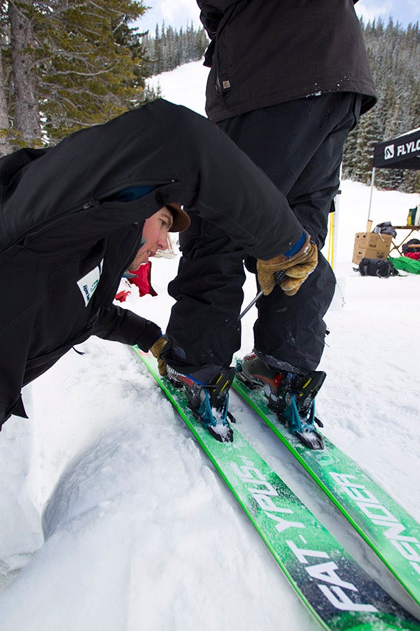Indie Test Pit Crew Brian Eggleton, Ski and Snowboard Club Vail's equipment manager, was our resident ski tech for the week.