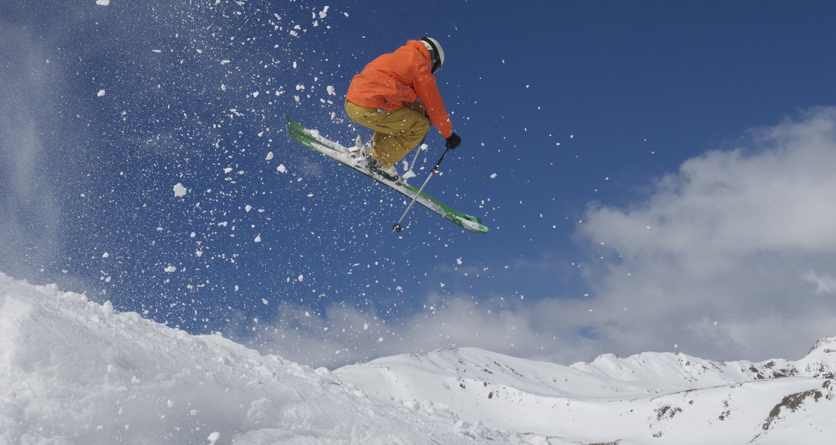 Still Levitating... We told Eben Mond to test the skis' floatation. This is what he thought we meant.