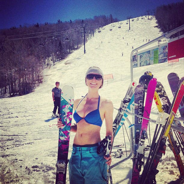 Making a statement on the beach.