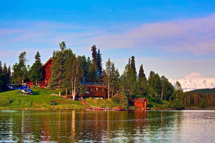 Calm Before the Storm Things are calm at the Tordrillo Mountain Lodge before the birds fly.