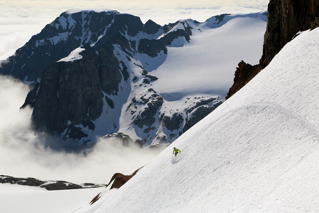 Endless Terrain Skiers during Tordrillo's Cast and Carve 2013 season get a good dose of beauty too.