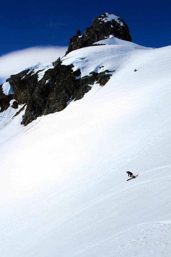 Vast fields of corn snow make the perfect canvas.