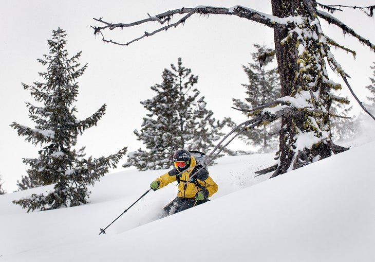Churning Pow Skier Brody Leven enjoys the abundance of fresh powder.Watch the Storm Cycles video.