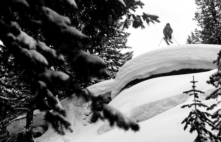 Pillows On Pillows TJ David hits a multi-layer powder stash.